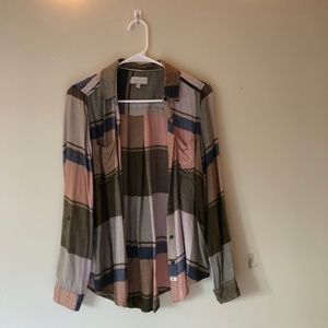 Long sleeve button down flannel